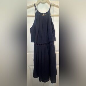 Iz Byer Blue Tiered Halter Sundress Cocktail